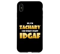 Zachary Joke IDGAF Funny Meme Halloween Zach Costume Zachary Coque pour iPhone XS Max