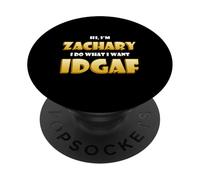 Zachary Joke IDGAF Funny Meme Halloween Zach Costume Zachary PopSockets PopGrip Adhésif