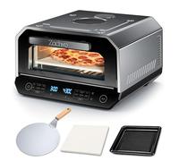 ZACHVO Four à pizza électrique, 450 °C, pizza napolitaine en 90 secondes, fenêtre de visualisation et éclairage intérieur, 13 programmes