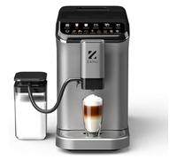 ZACHVO Machine à Café Automatique, 20 Bars, 15 Niveaux de Mouture, Écran Tactile, Contrôle PID de la Température, Nettoyage Automatique, 5 Boissons en Une Touche - Latte, Cappuccino & plus