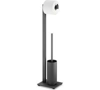 ZACK Acier inoxydable Garniture de WC LINEA Brosse à WC Butler noir 40572
