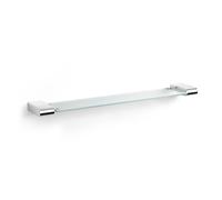 Zack Atore Étagère - 65x12cm - verre - inox poli 40456