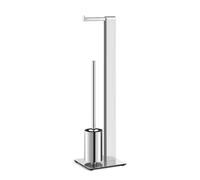 Zack Atore Toiletbutler - 1 rouleau - porte-brosse de toilette - ouvert - inox poli 40455