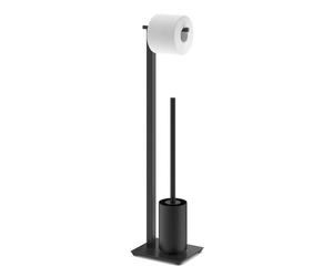 Zack Carvo Serviteur de toilettes -1 rouleau - porte-brosse de toilettes - ouvert - noir 40508