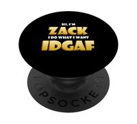 Zack Costume IDGAF Funny Meme Halloween Costume for Zachary PopSockets PopGrip Adhésif