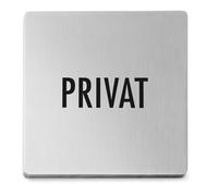 Zack Indici Pictogramme „privat“ 12.5X10X0.5cm inox mat satiné 50723