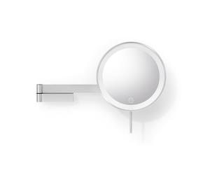 Zack LINEA Miroir maquillage - 38x26x8cm - 5x grossissement - éclairage LED - acier inoxydable brossé mat 40582