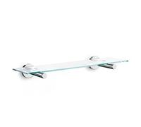 Zack SCALA Étagère - 50x12x6cm - verre transparent - acier inoxydable brillant 40006