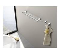 Zack SCALA Porte-serviette - 66 cm - double - acier inoxydable très brillant 40059