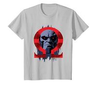 Zack Snyder's Justice League Darkseid Omega T-Shirt, Enfant, Argent, 3 Ans