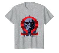 Zack Snyder's Justice League Darkseid Omega T-Shirt, Enfant, Gris Chiné, 3 Ans