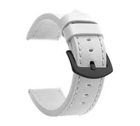 ZacLAy 18Mm 20Mm 22Mm 24Mm Bracelet De Montre Bracelet Sport Bracelet De Montre En Cuir Vintage Boucle En Acier Inoxydable, Blanc noir, 22mm