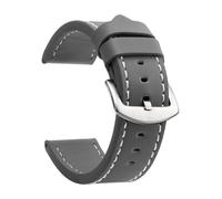 ZacLAy 18Mm 20Mm 22Mm 24Mm Bracelet De Montre Bracelet Sport Bracelet De Montre En Cuir Vintage Boucle En Acier Inoxydable, Argent blanc gris, 20mm