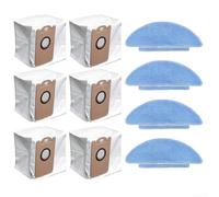 Zaco A10 Pro Robot Aspirateur Serpillère et Sacs à Poussière, 4 Chiffons Réutilisables avec 6 Sacs à Poussière pour le Nettoyage de la Maison