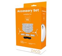 ZACO M1S Kit d'accessoires d'origine pour robot aspirateur et robots, pièces de rechange avec filtre à particules fines, brosses latérales, lingettes et brosse principale