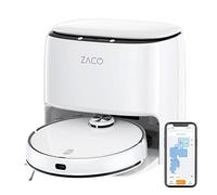 ZACO M1S Robot aspirateur Laveur avec Station de Nettoyage Automatique, 4000 PA, 180min, Auto-séchage, Navigation Laser & détection d'obstacles, App, pour Poils Animaux, Sol Dur, Tapis