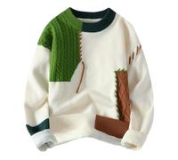 ZACOLLAN Chandail Homme Casual Chaud Mode Manches Longues Pull Hommes Classique All-Match Tendance Pulls en Tricot Respirant Confortable Doux Tricots C-Green XXL