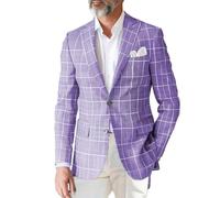 ZACOLLAN Costume Homme Slim Fit Léger Confortable Costume Homme Casual Tendance Impression Veste De Costume Homme Mode Urbain Tempérament Costume À Manches Longues Homme B-02 XXL