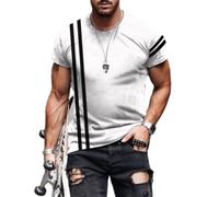 ZACOLLAN Manches Courtes Homme Casual T-Shirt Homme Impression T-Shirt Homme Mode T-Shirt Homme Sexy Perspective T-Shirt Homme Couleur Unie T-Shirt Homme ET-15 XXL