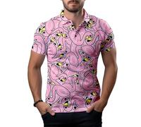 ZACOLLAN Poloshirt Homme 3D Impression Numérique Tendance Sportshirt Léger Mode Personnalité Décontractée T-Shirt Classique Confortable Respirable Manche Courte AA-03 XXL