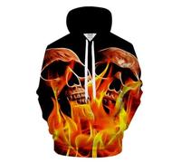 ZACOLLAN Sweat-Shirt Homme Impression Numérique 3D Sweat-Shirt Homme Jeunesse Personnalité Tendance Manches Longues À Capuche Homme Casual Sport Mode Sweat À Capuche Homme AB-07 L