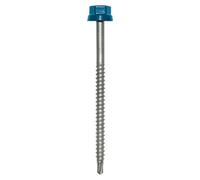 Zacrovis bois 6.5x100 ETANCO - Tête ral 5008 bleu ardoise - 100 pièces - 551226008