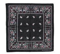 Zac's Alter Ego Bandana/foulard/foulard style rétro vintage cowboy cachemire, Alternative Retro Black, Taille unique