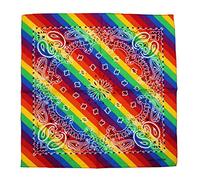 Zac's Alter Ego LGBT Gay Pride Bandana en coton Motif cachemire arc-en-ciel