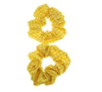 Zac's Alter Ego Lot de 2 chouchous vichy, jaune, 1 count (Pack of 1)