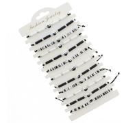 Zac's Alter Ego Lot de 3 bracelets assortis en perles Yin Yang - Good & Evil, symbole de paix - bracelets d'amitié