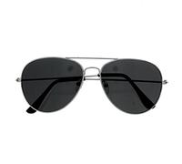 Zac's Alter Ego Unisexe UV400 Déguisement Police Aviateur Lunettes - Noir, Noir, One Size