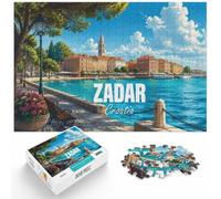 Zadar Croatia Puzzle 1000 Pièces, Cadeau Nouvel an, 1000pcs (52x38cm) | Pour les soirées calmes : Puzzle 1000 pièces pour adultes ; quand un loisir concentré aide à décrocher.