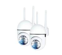ZADCCS Caméra IP, 5MP WiFi bidirectionnel Audio sécurité caméra IP Tuya App HD Maison Intelligente PTZ extérieur sans Fil Mini Surveillance CCTV(2PCS Camera)