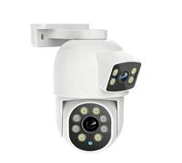 ZADCCS Caméra IP, Caméra dôme PTZ réseau WiFi + POE Rj45 8MP 4K ICsee, Surveillance de sécurité, Suivi à 360 °, Vision Nocturne Couleur for l'extérieur et la Maison(8MP POE 64G Card)