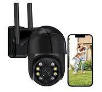 ZADCCS Caméra IP, Caméra IP extérieure sans Fil Wi-FI 3MP, dôme motorisé avec Suivi Automatique PTZ, Moniteur de Surveillance Intelligent for la Maison(Add 64G Card)