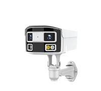 ZADCCS Caméras de sécurité, 8MP 180 ° Double Objectif caméra IP 2K 4MP POE de sécurité panoramique 4K détection Humaine Balle Surveillance extérieure NVR(4MP POE Camera)