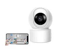 ZADCCS Caméras de sécurité, Caméra 5MP, interphone Vocal bidirectionnel, Suivi Automatique du Corps, Vision Nocturne Polychrome, caméra intérieure(5MP Camera None Card)