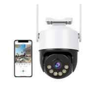ZADCCS Caméras de sécurité, Caméra de sécurité Filaire PTZ 4K 8MP, détection Humaine, Audio bidirectionnel, Couleur, Vision Nocturne, étanche IP66, 5MP RJ45, for l'extérieur(5MP Add 32G Card)