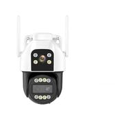 ZADCCS Caméras de sécurité, Caméra IP 4G Carte SIM 4K HD, Zoom 10X, PTZ, Trois objectifs, Double écran, caméra de sécurité 2K, Suivi Automatique, Surveillance P2P(4K 4G Add 64G)