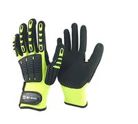 ZADCCS Gants anti-coupures， Gant de travail jardin sécurité résistant aux coupures Gants course protection des mains mécanicien anti-vibrations ANSI niveau A6 pour la cuisine et le travail