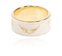 Zadig & Voltaire - Bague gravée - Femme - Accessoires - Blanc - Taille: 50 MM
