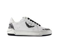 Zadig & Voltaire - Baskets Fly Wings en Cuir Blanc - Femme - Chaussures - Blanc - Taille: 36 EU
