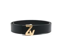 Zadig & Voltaire, Femme, Accessoires, Noir, Taille: S Ceinture en Cuir Noir avec Détails en Or