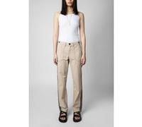 ZADIG&VOLTAIRE Pamela Coton Pants Naturel Taille: 34 | Pantalons de costume Outlet | Femme |