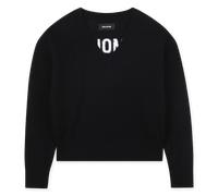 Zadig & Voltaire - Pull Col V Dos Contrasté - Black - Fille - 14 Ans