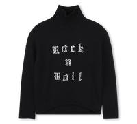 Zadig Voltaire - Pull En Tricot À Col Montant - Black - Fille - 10 Ans