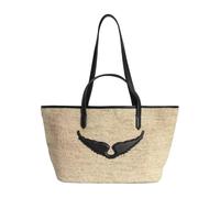 Zadig & Voltaire - Sac Cabas en Rafia avec Anses en Cuir - Femme - Sacs - Beige - Taille: ONE Size
