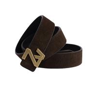 Zadig & Voltaire - Zv Initiale 30mm Suede Belt - Femme - Accessoires - Brun - Taille: M