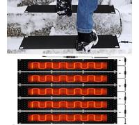 ZADIKO Tapis de Fonte de Neige électrique for extérieur - Tapis en Caoutchouc antidérapant for escaliers, allées et trottoirs - 360 W(30x120cmx5Pcs)
