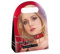 ZADO - collier et laisse en cuir (rouge)